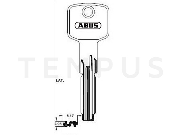 CI-26 Original Abus ključ (Silca AB74, AB48 / Errebi C27) 12717