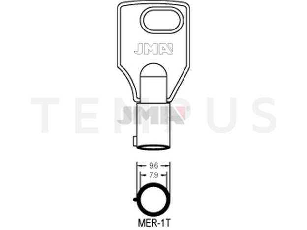 Jma MER-1T Specijalan ključ (Silca MER22T / Errebi MR23T) 13481