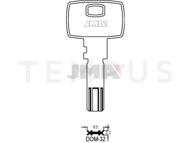 DOM-32 Specijalan ključ (Silca DM22TVPX / Errebi DM46) 12873