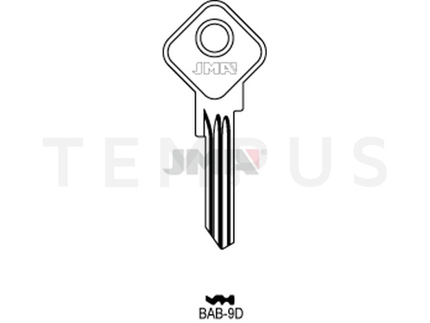 BAB-9D Cilindričan ključ (Silca  BAB1/ Errebi BAB1) 12573