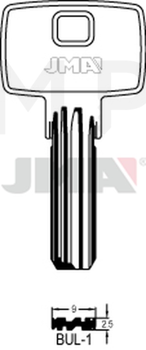 JMA BUL-1 Specijalan ključ (Silca BUT1R / Errebi BUL1)