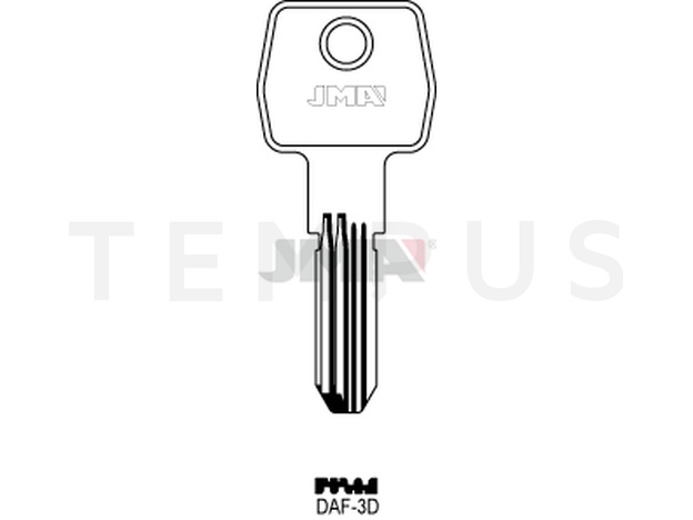 DAF-3D Specijalan ključ (Silca DF4R / Errebi DF3) 12807