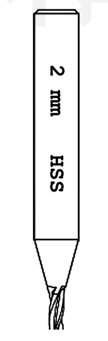 OSTALI HSS 2 mm SPEC - freza ORION za auto ključeve 2x32x6