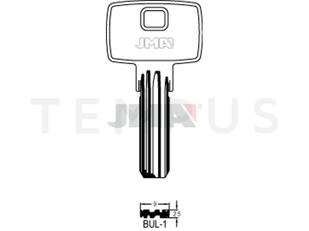 BUL-1 Specijalan ključ (Silca BUT1R / Errebi BUL1) 12643