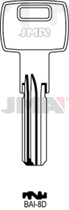 JMA BAI-8D Specijalan ključ (Silca STU6R, GVY1R, AMG6R / Errebi MO3)