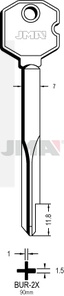 JMA BUR-2X Krstasti ključ (Silca XBW2 / Errebi FX85)