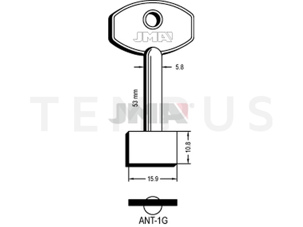 ANT-1G Kasa ključ (Silca APN / Errebi 1AN1L) 12538