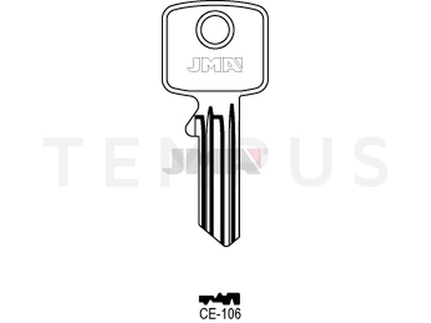 CE-106 Cilindričan ključ (Silca CE25R) 12675