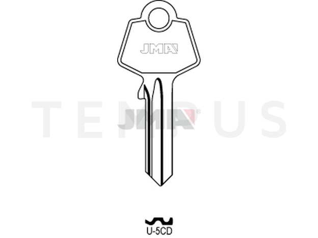 U-5CD Cilindričan ključ (Silca UL050G / Errebi UD5D) 13994