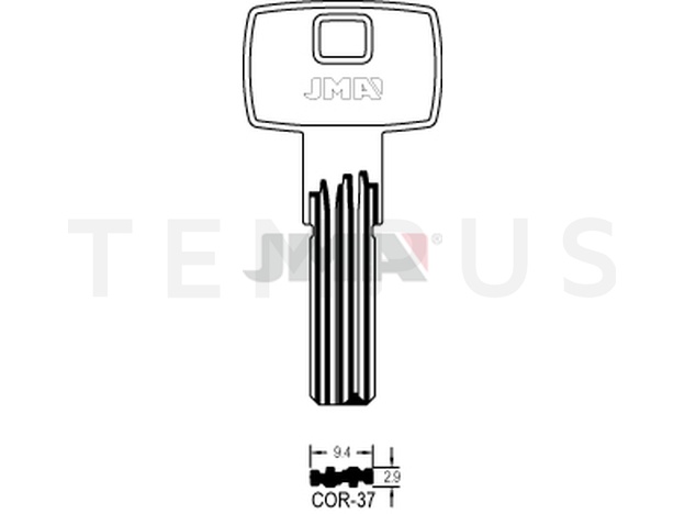 COR-37 kl.cor87 Specijalan ključ (Silca CB87 / Errebi EZ15) 12773