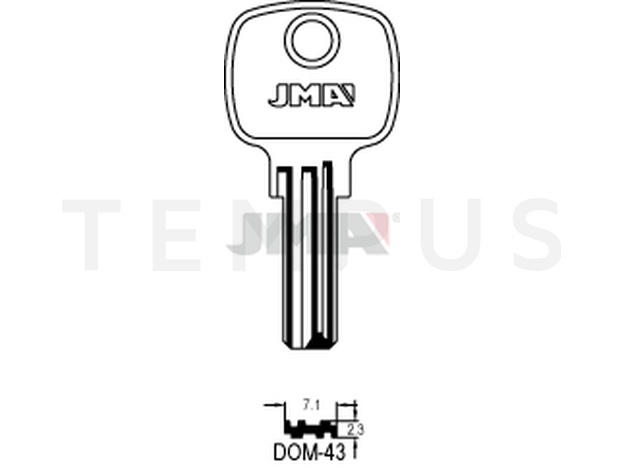 DOM-43 Specijalan ključ (Silca DM138 / Errebi DM83L) 12883