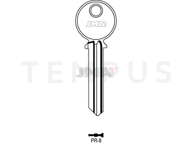 PR-8 Cilindričan ključ (Silca PF7S,DEA2 / Errebi PPLM) 13610