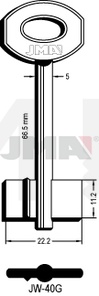 JMA JW-40G Kasa ključ (Silca JW35 / Errebi 1J2)