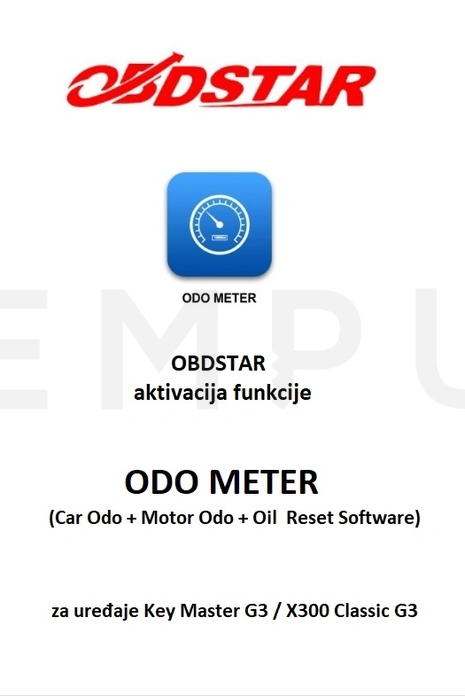 OBDSTAR aktivacija ODO METER (Car Odo + Motor Odo + Oil Reset Software)