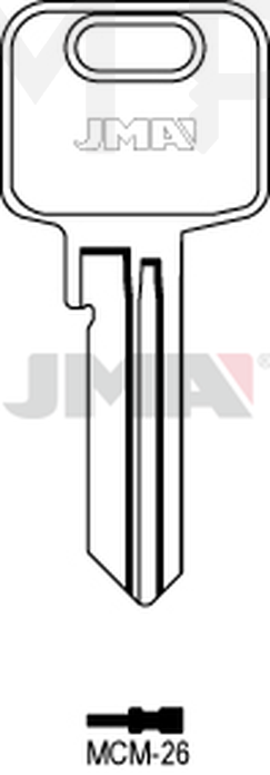 JMA MCM-26 Cilindričan ključ (Silca MC17 / Errebi MD24)