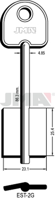 JMA EST-2G Kasa ključ (Silca EN / Errebi 2ES7)
