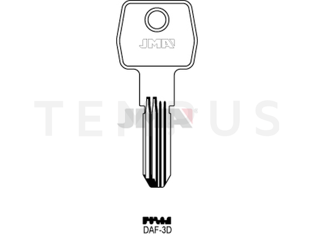 DAF-3D Specijalan ključ (Silca DF4R / Errebi DF3) 12807