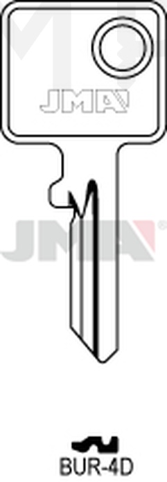 JMA BUR-4D Cilindričan ključ (Silca BUR20 / Errebi BG24)