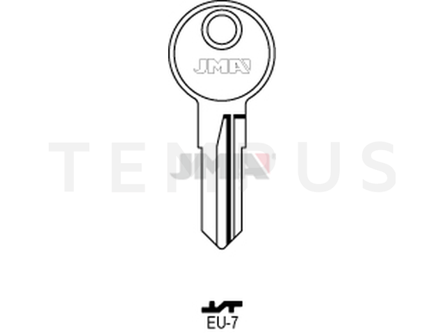 EU-7 Cilindričan ključ (Silca EU10 / Errebi EL5) 12940