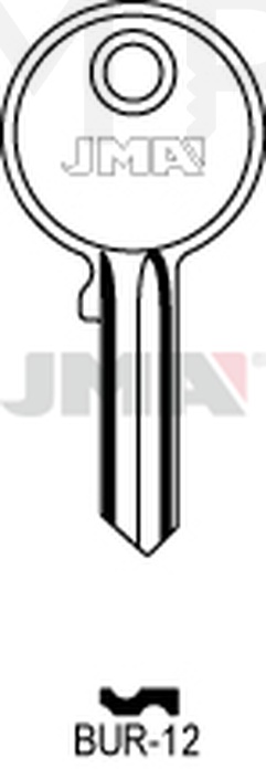 JMA BUR-12 Cilindričan ključ (Silca BUR17R, BUR10R / Errebi BG41R, R12R)