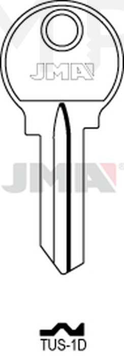 JMA TUS-1D Cilindričan ključ (Silca TU1 / Errebi TSN1D)