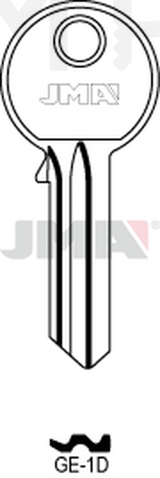 JMA GE-1D Cilindričan ključ (Silca GE1, FK1, AB7, GE32 / Errebi GG5DN)