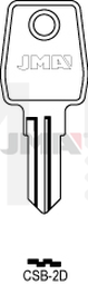 JMA CSB-2D Cilindričan ključ (Silca CAX2R / Errebi CSB2R)
