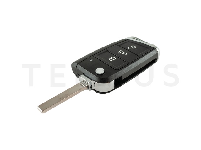 EL VW 35 -Vag MQB 2016+ keyless smart daljinac 3 tastera, aftermarket, ID MQB 48 434MHz mač HU-4 / HU162 21734