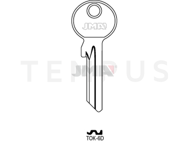 TOK-6D Cilindričan ključ (Silca TO1X / Errebi TK5DL) 13784