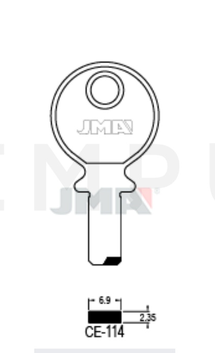 JMA CE-114 Specijalan ključ (Silca CE131 / Errebi CE42)