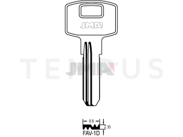 FAV-1D Specijalan ključ (Silca FVR2R / Errebi FAV1R) 12980