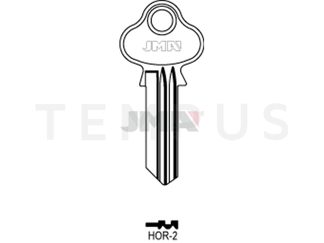 HOR-2 Cilindričan ključ (Silca HO1R / Errebi HR1R) 13205