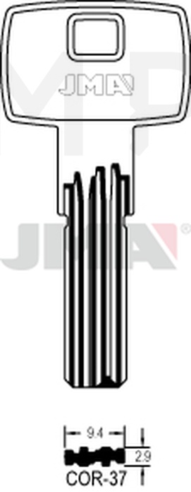 JMA COR-37 kl.cor87 Specijalan ključ (Silca CB87 / Errebi EZ15)