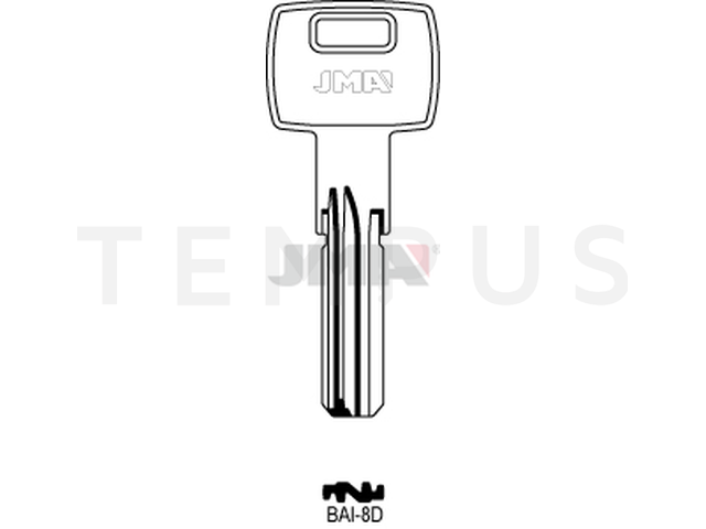 BAI-8D Specijalan ključ (Silca STU6R, GVY1R, AMG6R / Errebi MO3) 12575
