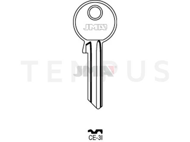 CE-3I Cilindričan ključ (Silca CE6R / Errebi CE6PS) 12678