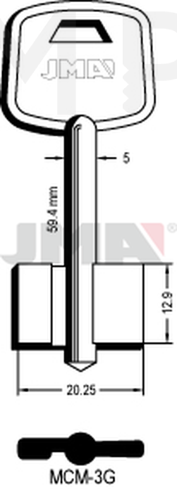 JMA MCM-3G Kasa ključ (Errebi 1MD3)