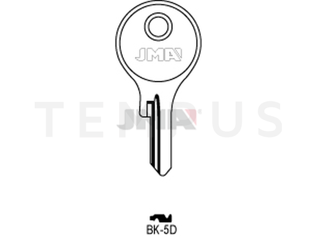 BK-5D Cilindričan ključ (Silca BK8) 12598