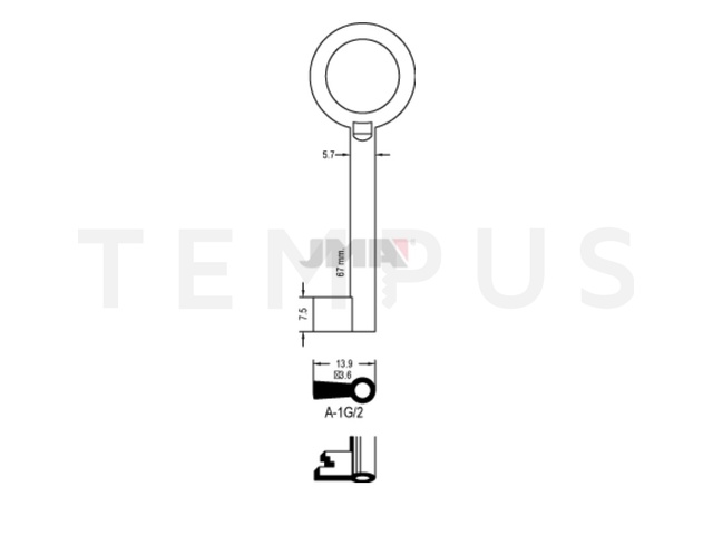 A-1G/2 Kasa ključ 20071