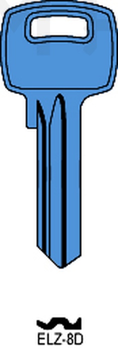 JMA ELZ-8D AZUL CLARO Cilindričan ključ (Silca EL1C / Errebi EZ10)