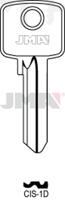 JMA CIS-1D Cilindričan ključ (Silca CIS5 / Errebi CIS5D)