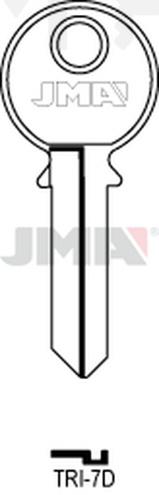 JMA TRI-7D Cilindričan ključ (Silca TL1 / Errebi TR1R)