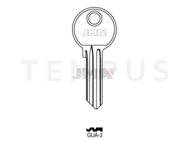 GUA-3 Cilindričan ključ (Silca GD8R / Errebi GUA3R) 20839