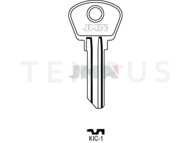 KIC-1 Cilindričan ključ (Silca KIV2R / Errebi KCN1S) 13329