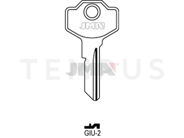 GIU-2 Cilindričan ključ (Silca GS4 / Errebi GU4) 13120