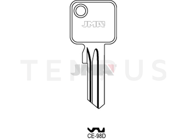 CE-98D Cilindričan ključ (Silca CE12 / Errebi CE4D) 12687