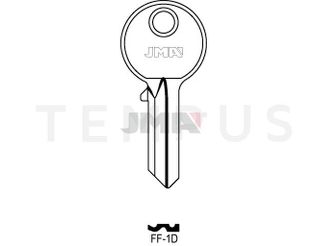 FF-1D Cilindričan ključ (Silca FF2 / Errebi FF8D) 13029