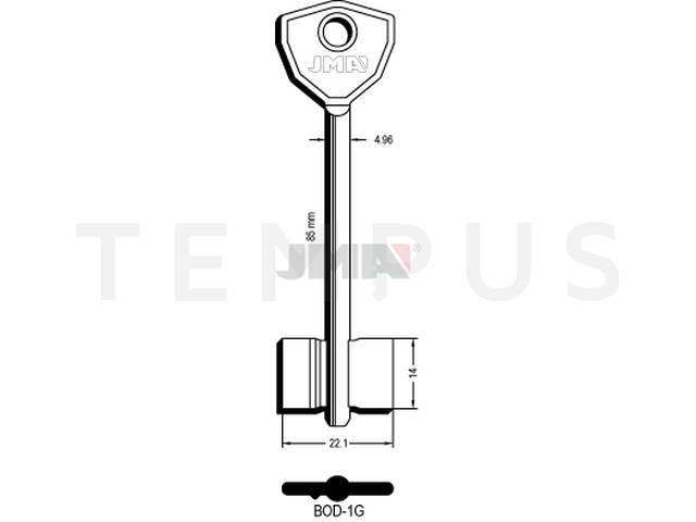 BOD-1G Kasa ključ (Silca 5BDE3 / Errebi 2BOD84) 12618
