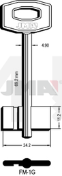 JMA FM-1G Kasa ključ (Silca F / Errebi 1FM1)