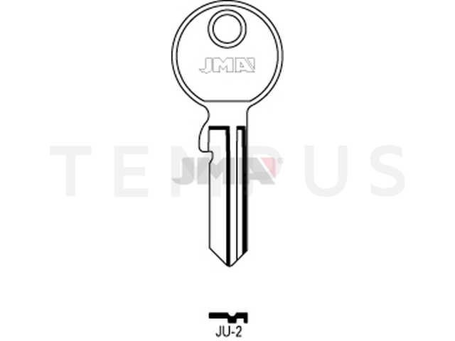 JU-2 Cilindričan ključ (Silca JC2R / Errebi JK5S) 14806