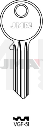 JMA VGF-5I Cilindričan ključ (Silca VL2R / Errebi VG5S)